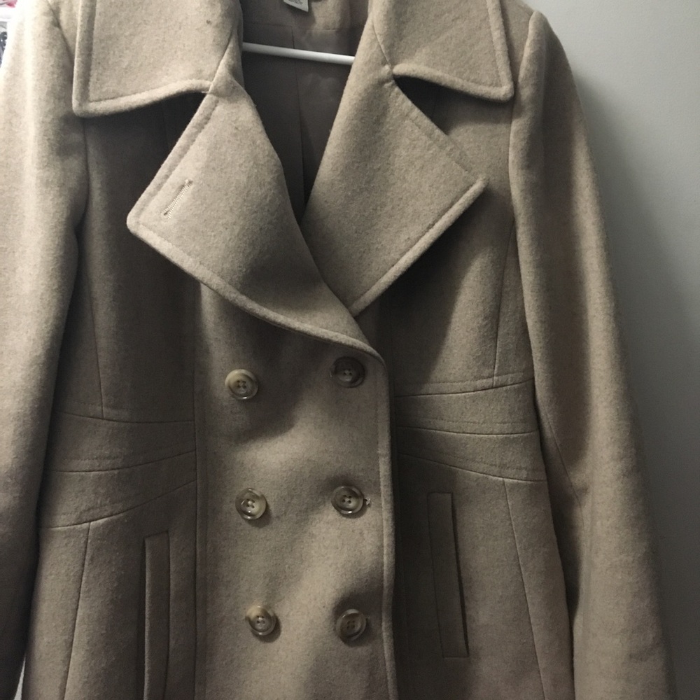 Anne Klein large pea coat tab